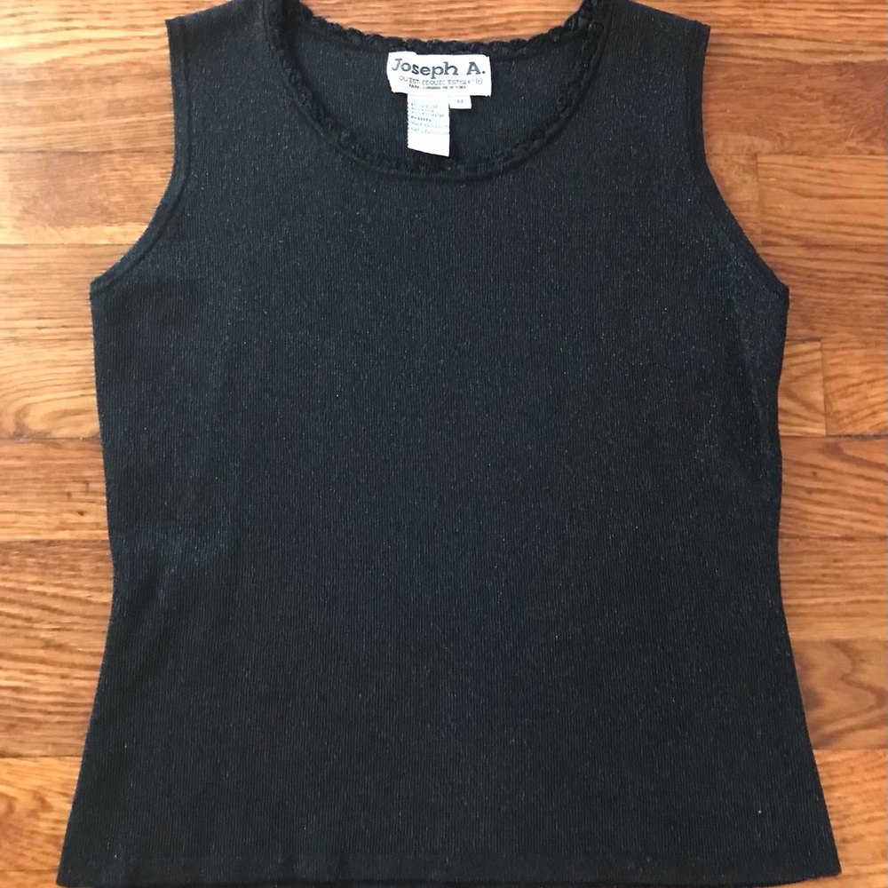 Vintage 90s Joseph A. Glittery Stretchy Cropped Top Size Medium